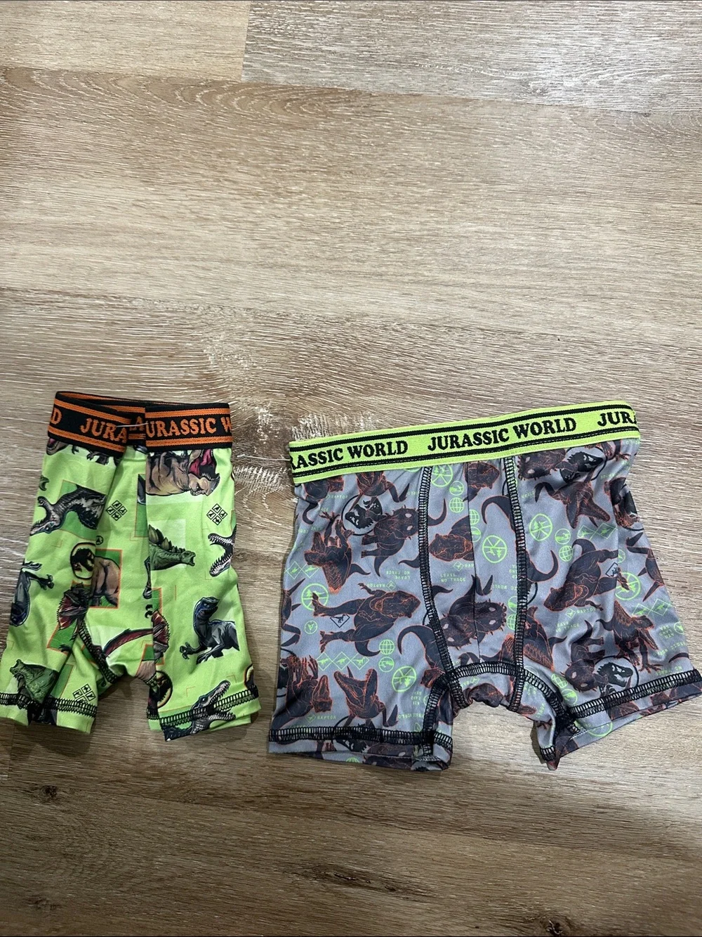 Jurassic World Kids' Boxer Briefs - Green & Gray Dinosaur Print